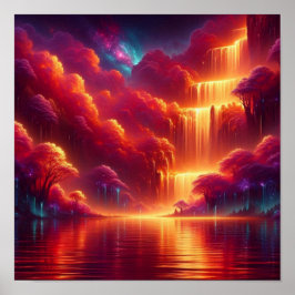 Póster De vuelta al cole Radiant Crimson Sky