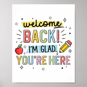Póster De Vuelta Al Colegio El Profesor De Nuevo Bienveni