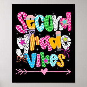 Póster De Vuelta Al Colegio Maestra De Segundo Grado Vibe