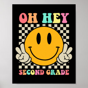 Póster De Vuelta Al Colegio Oh Hey Maestra Retro De Segun