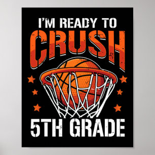 Póster De Vuelta Al Colegio Primer Día Del Baloncesto De 