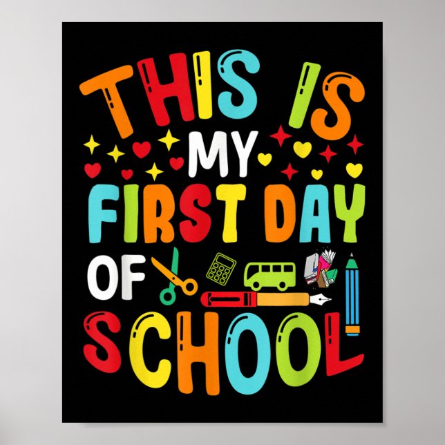 Póster De Vuelta Al Colegio Profesores Niños Estudiantes  (Frente)