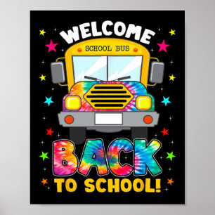 Póster De Vuelta Al Colegio Un Conductor De Autobús Escol