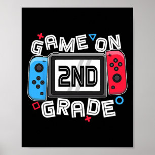Póster De Vuelta Al Juego Escolar En Segundo Grado Jugado