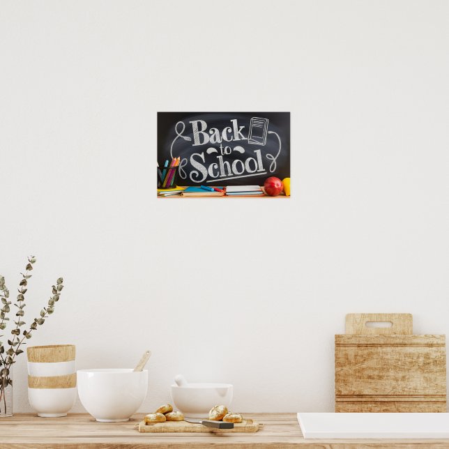 Póster De vuelta al Poster escolar (Cocina)