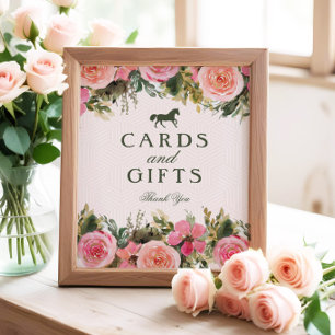 Póster De vuelta al Rótulo de tarjetas de ducha y regalos