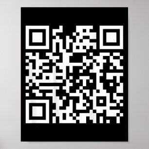 Póster (de vuelta) Gracioso Qr Fck Usted Código Dedo Medi