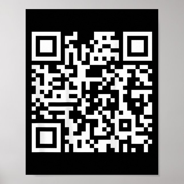 Póster (de vuelta) Gracioso Qr Fck Usted Código Dedo Medi (Frente)