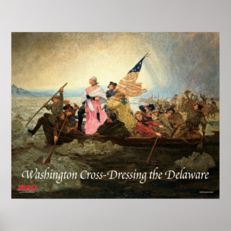 Póster de Washington Cruzando el Delaware disfraza
