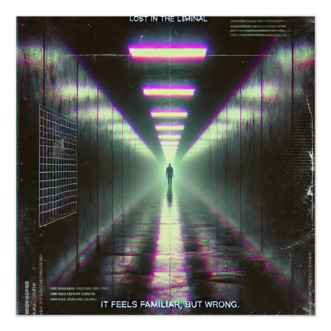 🖤 Poster de Weirdcore "Perdido en el Liminal" 🖤 (Anverso)