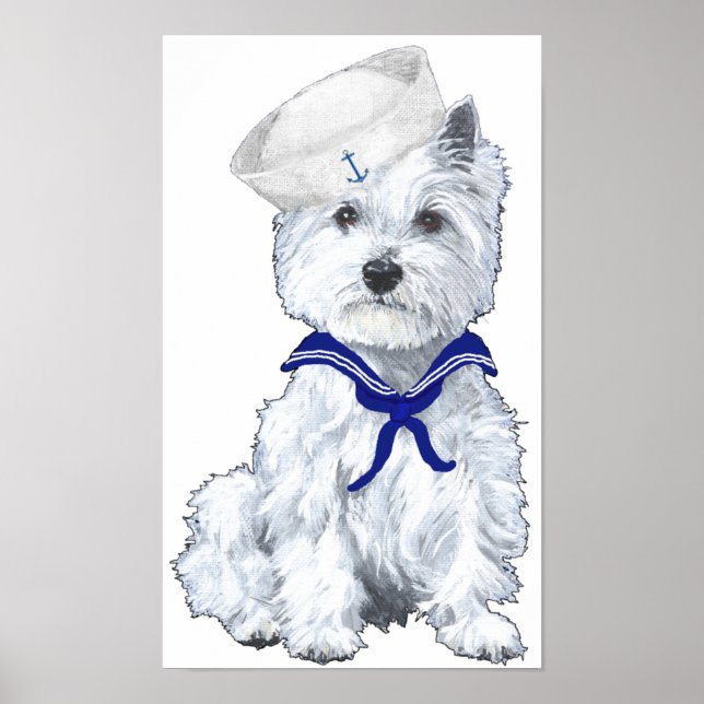 Póster de Westie Sailor (Frente)