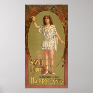 Póster De Wolf Hopper en poster del teatro de Happyland