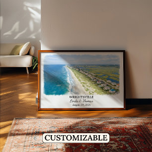 Póster de Wrightsville Carolina del Norte, Acuarel