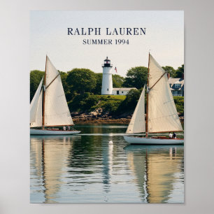 Póster de yate de verano de Polo