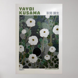 Póster de Yayoi Kusama - Flor inspirada en Yayoi K