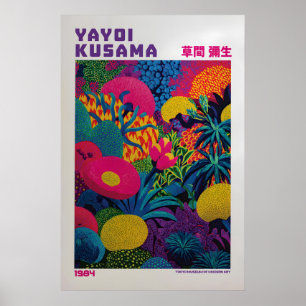 Póster de Yayoi Kusama - Floral inspirado en Yayoi
