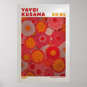Póster de Yayoi Kusama - Floral inspirado en Yayoi