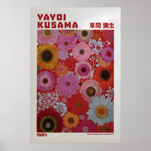 Póster de Yayoi Kusama - Floral inspirado en Yayoi