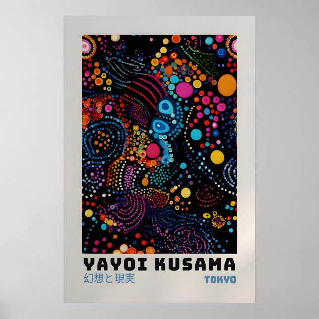 Póster de Yayoi Kusama - Impresión abstracta de Ya (Frente)