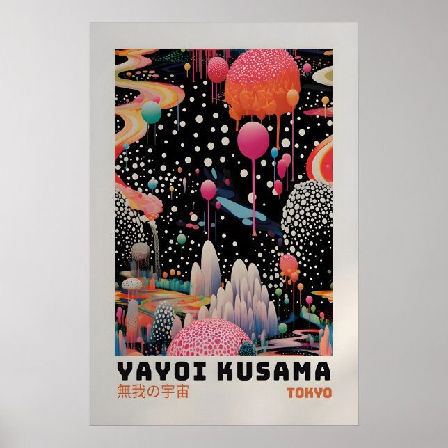 Póster de Yayoi Kusama - Impresión abstracta de Ya (Frente)