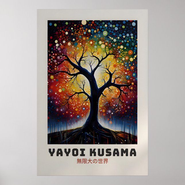 Póster de Yayoi Kusama - Impresión abstracta de Ya (Frente)