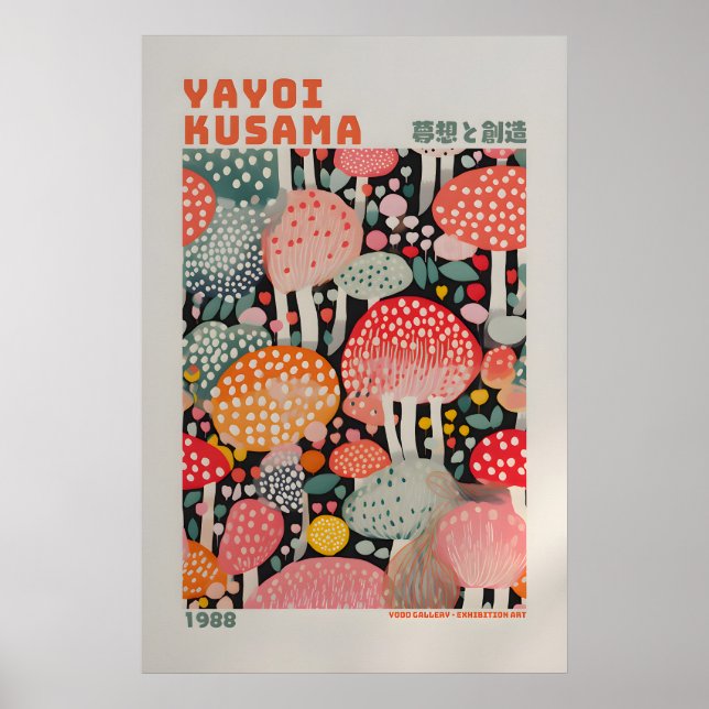 Póster de Yayoi Kusama - Impresión abstracta de Ya (Frente)