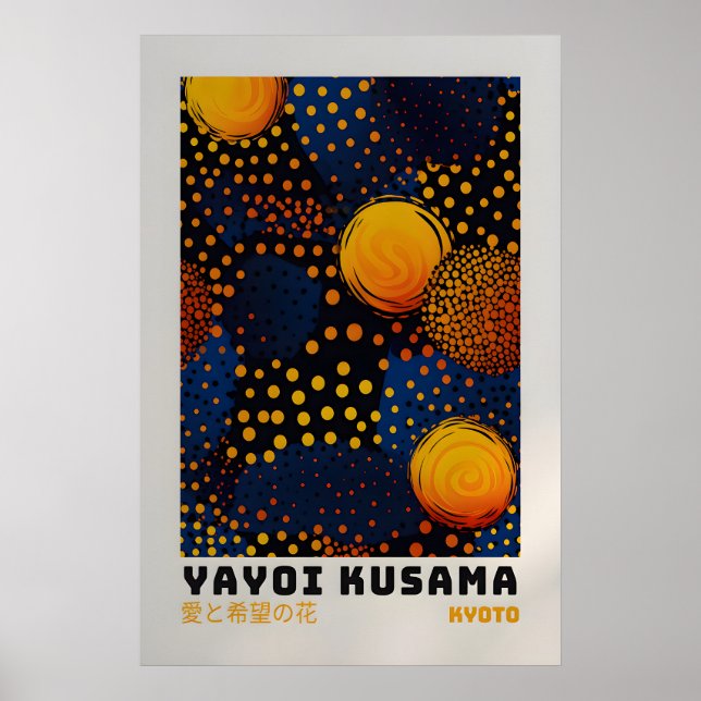 Póster de Yayoi Kusama - Impresión abstracta de Ya (Frente)