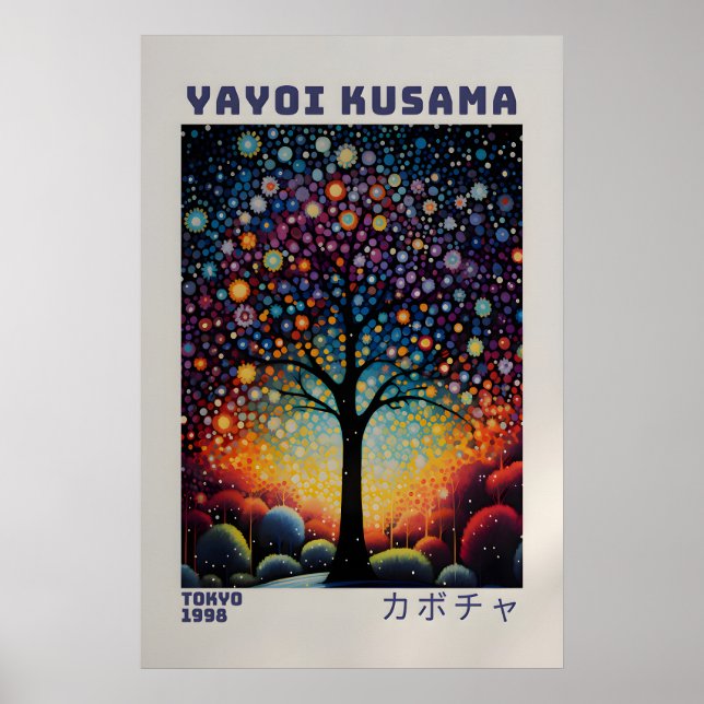 Póster de Yayoi Kusama - Impresión abstracta de Ya (Frente)