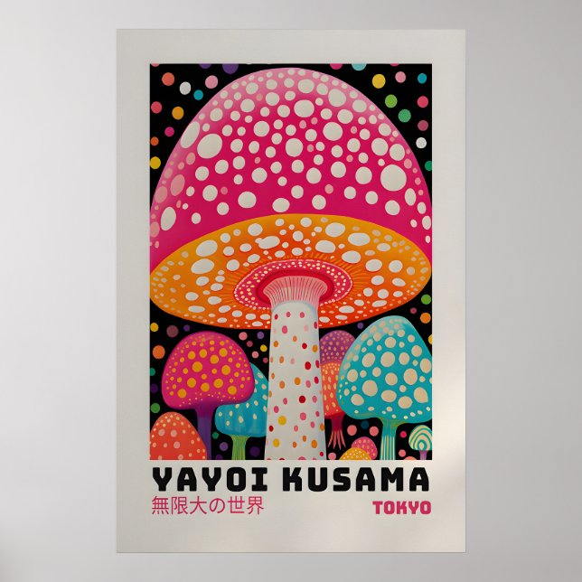 Póster de Yayoi Kusama - Impresión abstracta de Ya (Frente)