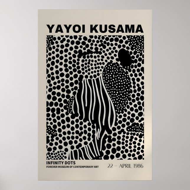 Póster de Yayoi Kusama - Póster abstracto de Yayoi (Frente)