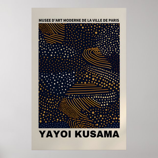 Póster de Yayoi Kusama - Póster abstracto de Yayoi (Frente)