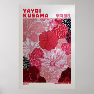 Póster de Yayoi Kusama - Rosa inspirado en Yayoi K