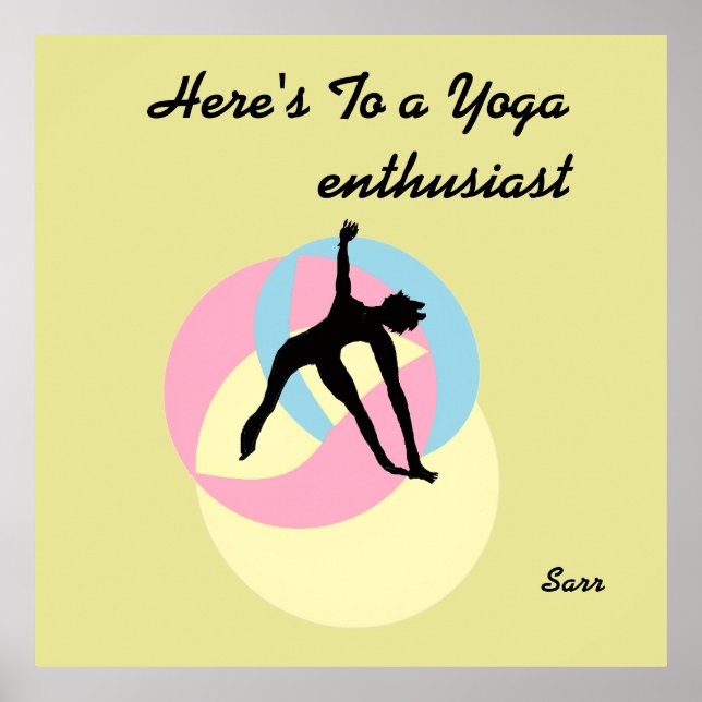 Póster de Yoga Inspirador y Consciente (Frente)