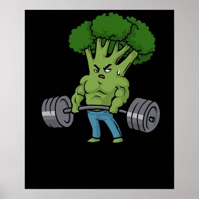 Póster Deadlift Broccoli Gym Fitness Gigante Bodybuilding (Frente)
