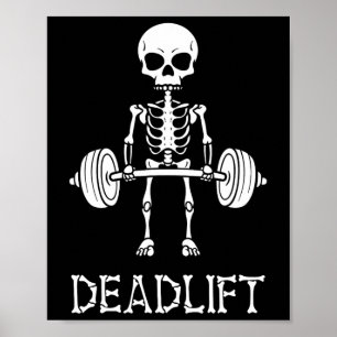 Póster Deadrise Skeleton Gym Weight Lifout Fitne