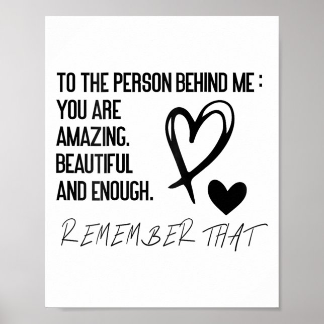 Póster Dear Person Behind Me On Back, To The Person Behin (Frente)