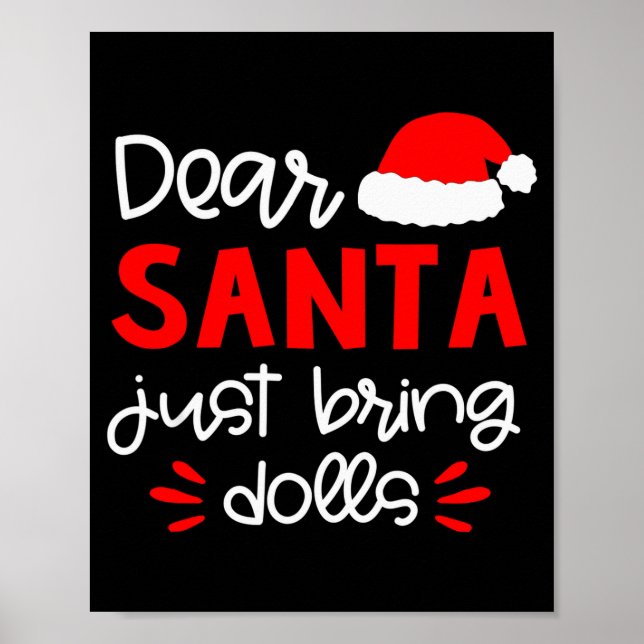 Póster Dear Santa Shirt Funny Matching Family Christmas P (Frente)