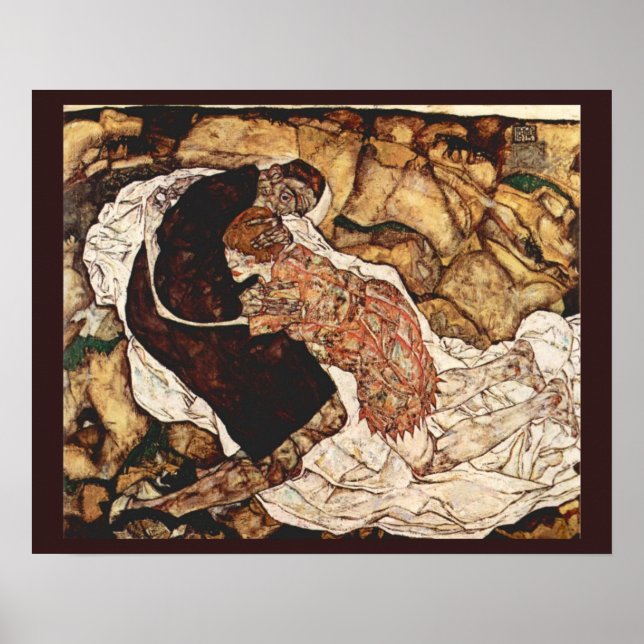 Póster Death And The Maiden by Egon Schiele (Frente)