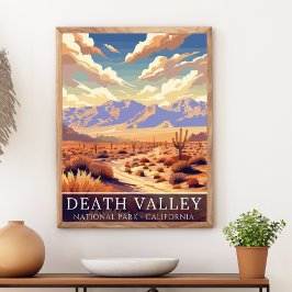 Póster Death Valley National Park Desert Landscape