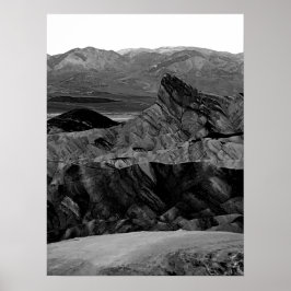 Póster Death Valley Zabriskie Point Black White Photo