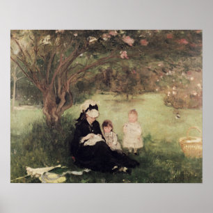 Póster Debajo de la lila en Maurecourt, 1874