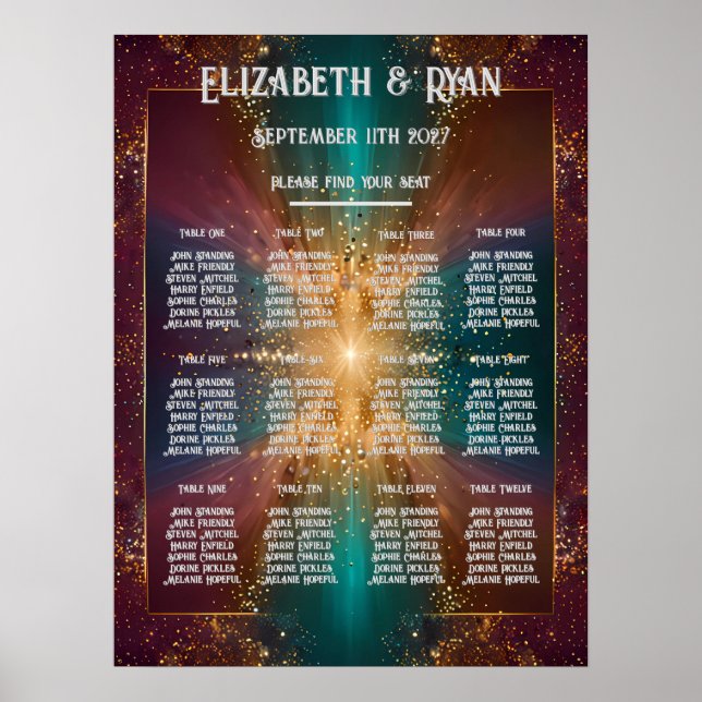 Póster "Debajo de las estrellas: Una celebración del amor (Frente)