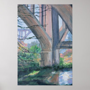 Póster Debajo del Arroyo Seco Pasadena del puente