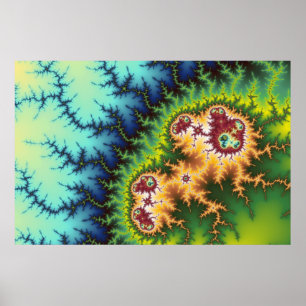 Póster Debajo del bosque - poster del fractal