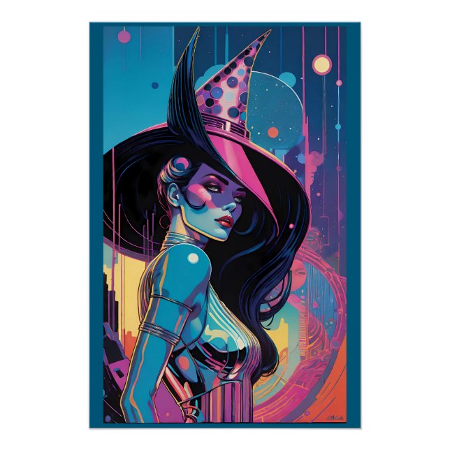 Póster Debajo del escándalo de la astro-bruja (Anverso)