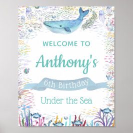 Póster Debajo Del Mar Cualquier Signo De Bienvenida De Cu