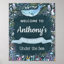 Póster Debajo Del Mar Cualquier Signo De Bienvenida De Cu