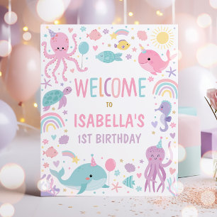 Póster Debajo del mar Seamos bienvenidos al cumpleaños de