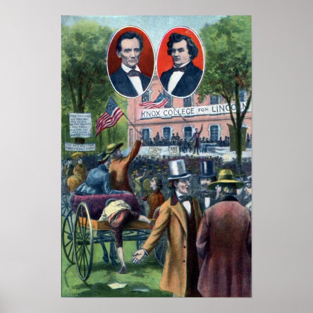 Póster Debate Lincoln-Douglas de 1858 (Frente)