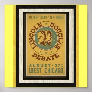 Póster Debate sobre el poster-WPA Chicago-Lincoln Douglas